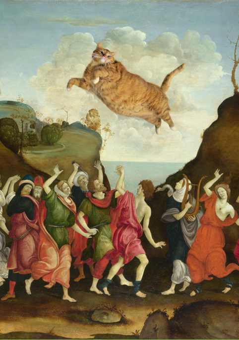 ***котэ*** Filippino-Lippi-The-Worship-of-the-Golden-Cat-det