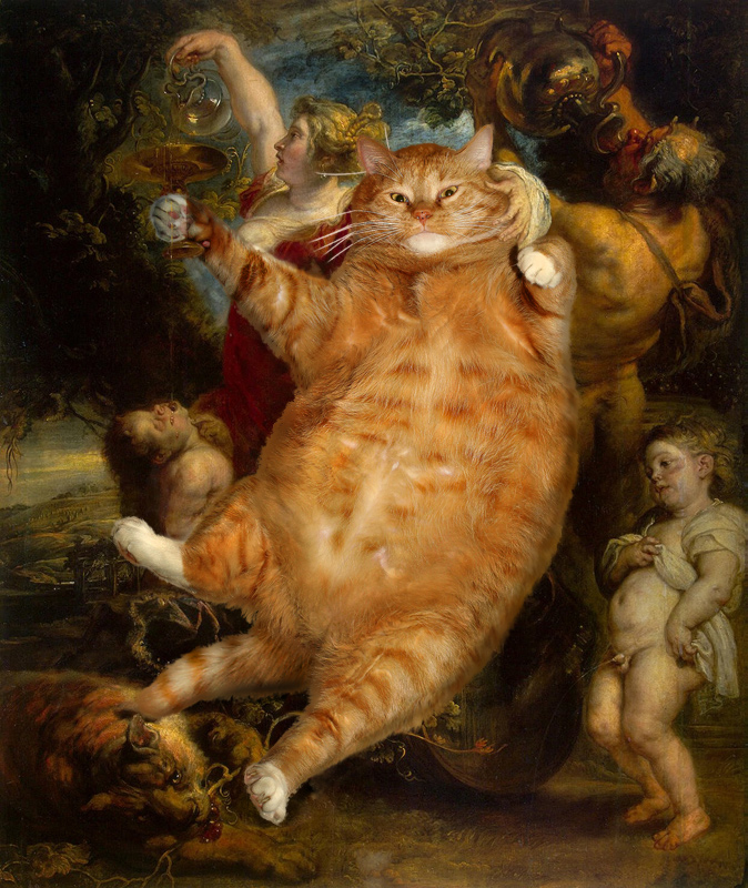 ***котэ*** - Страница 2 Rubens-Bacchus-cat-w