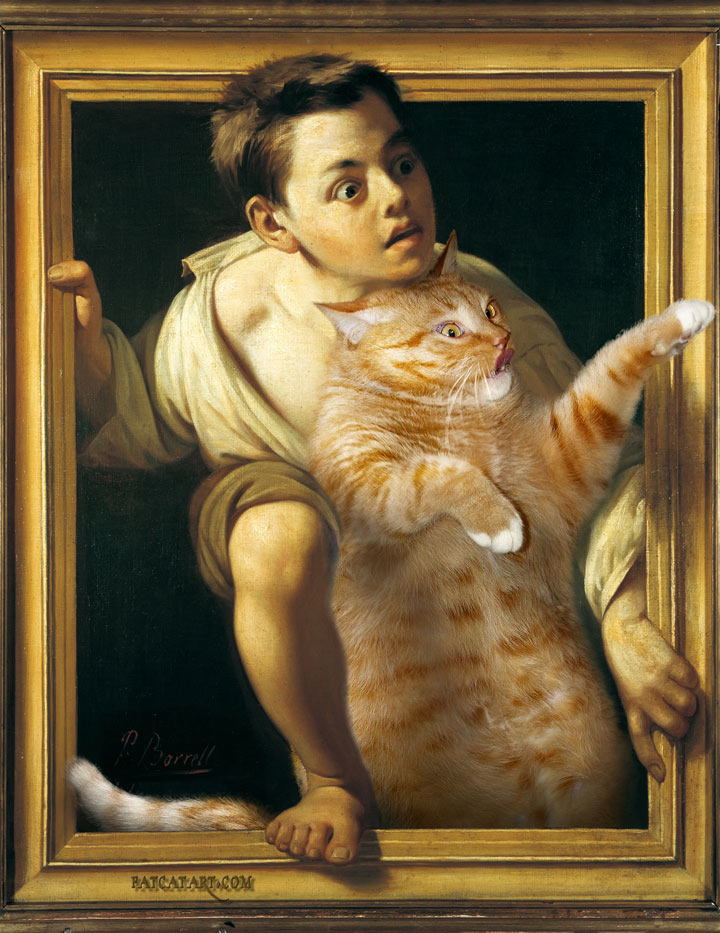 Pere Borrell Del Caso, Escaping Criticism with the Cat