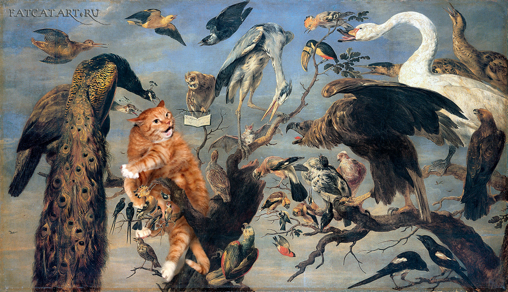 http://fatcatart.ru/wp-content/uploads/2014/06/Frans-Snyders-Concert-of-Birds-cat-w.jpg