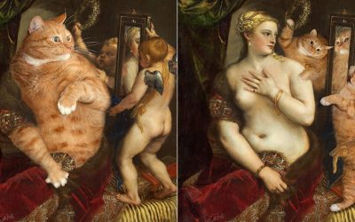 Titian, Venus with a Mirror or Venus in furs. True version. Venus’ Selfie diptych
